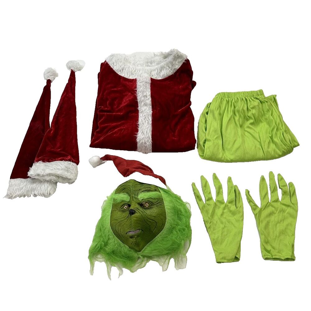 Fuzzy Green Christmas‎ Character Costume, Size 3XL
